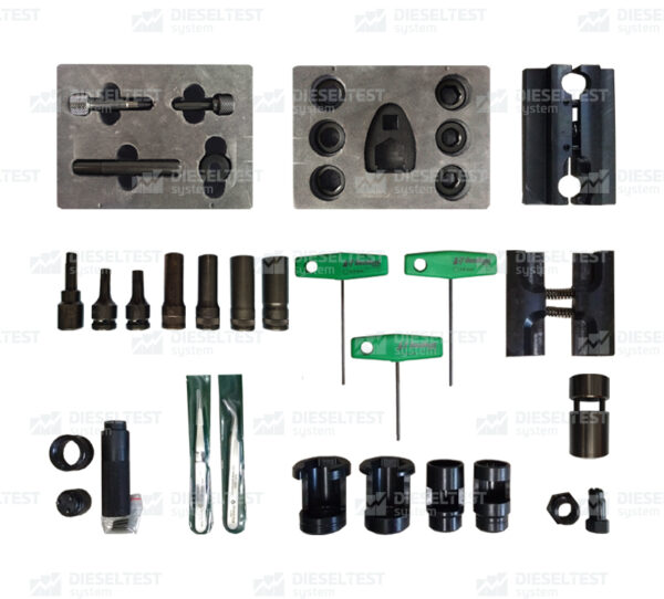 Dieselland DL-CR TOOL KIT-22 – Werkzeugsatz für die Reparatur von Common-Rail-Injektoren (22-teilig)
