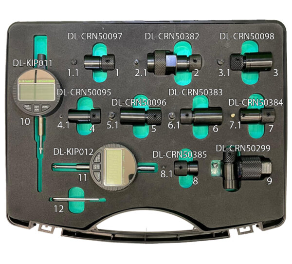 Dieselland DL-CRN50091 – Adaptersatz mit Messtastern und Digitalanzeigen