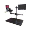 Dieselland DL-UNI20025 – Industriemikroskop-Set mit Monitor und Stativ (8-130×)