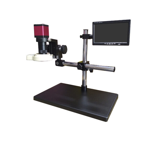 Dieselland DL-UNI20025 – Industriemikroskop-Set mit Monitor und Stativ (8-130×)