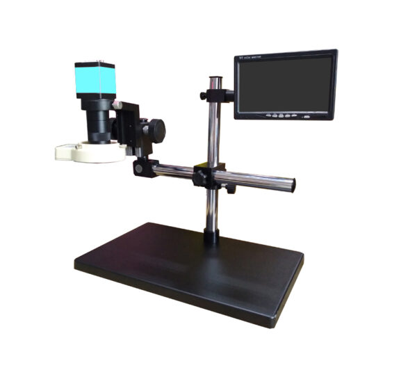 Dieselland DL-UNI20030 – Industriemikroskop-Set mit Monitor und Stativ (8-130×)