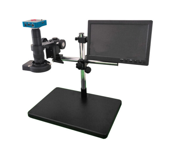 Dieselland DL-UNI20031 – Industriemikroskop-Set mit Monitor und Stativ (48 MP, 200×)