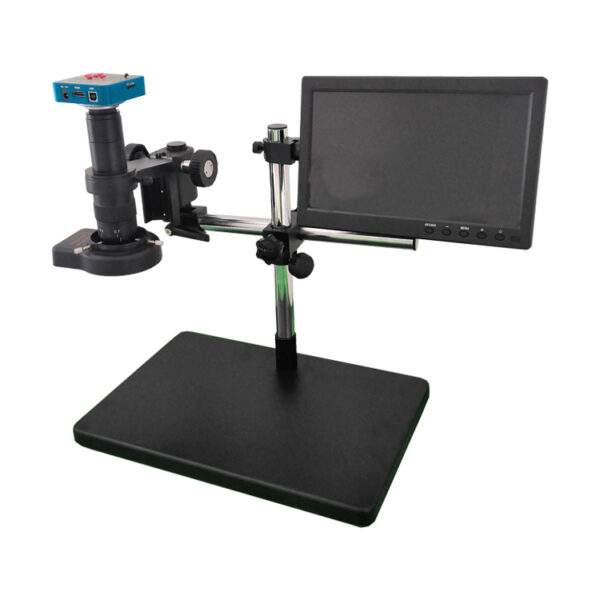 Dieselland DL-UNI20031 – Industriemikroskop-Set mit Monitor und Stativ (48 MP, 200×)