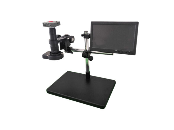Dieselland DL-UNI20032 – Industriemikroskop-Set mit Monitor und Stativ (37 MP, 180×)